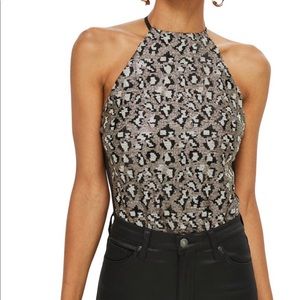 Topshop Animal Snakeskin Bodysuit